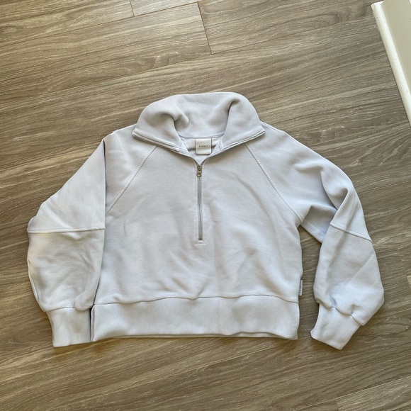 Varley Women’s Milano Half Zip Sweatshirt Sz S Light Blue EUC - Picture 14 of 15